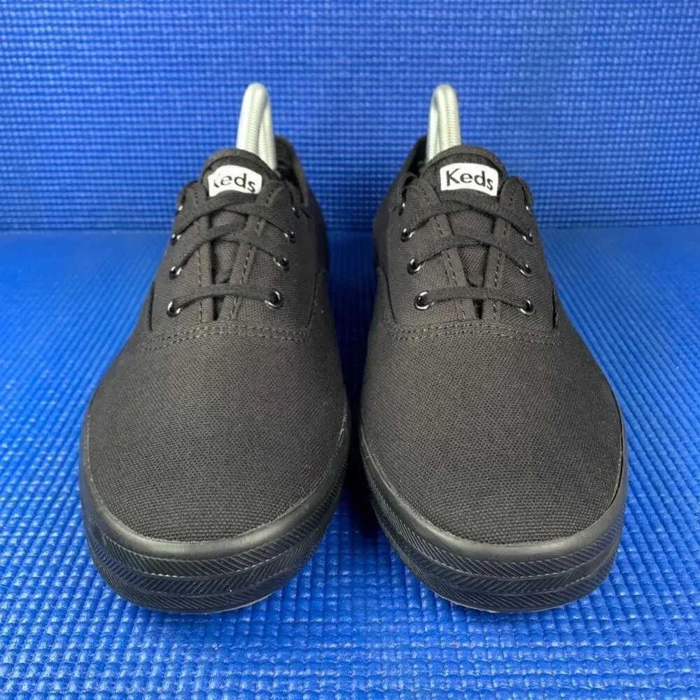 🔴 KEDS CHAMPION ORIGINAL Women`s Size 9.5XW Black Comfort Shoes WF24700